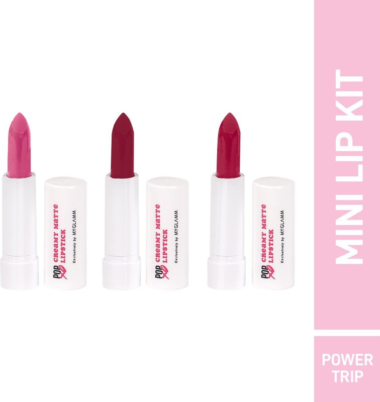 Myglamm Lipstick Kit Popxo Makeup Collection -Mini Lip Kit(Power Trip, 2.5 G)