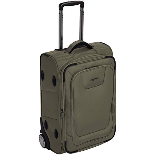 Amazonbasics Expandable Softside Carry-On Luggage Suitcase With Tsa Lock And Wheels – 24 Inch, Olive