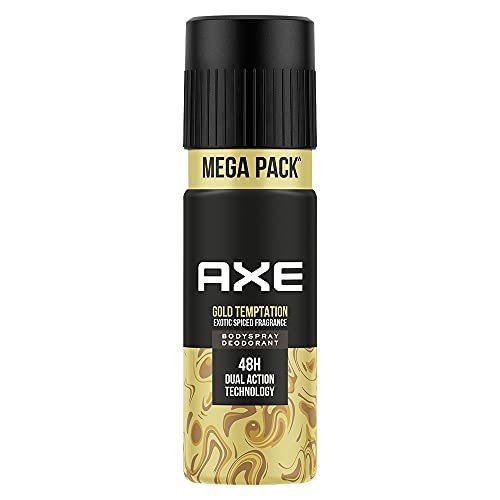 Axe Gold Temptation Long Lasting Deodorant Body Spray For Men, 215Ml