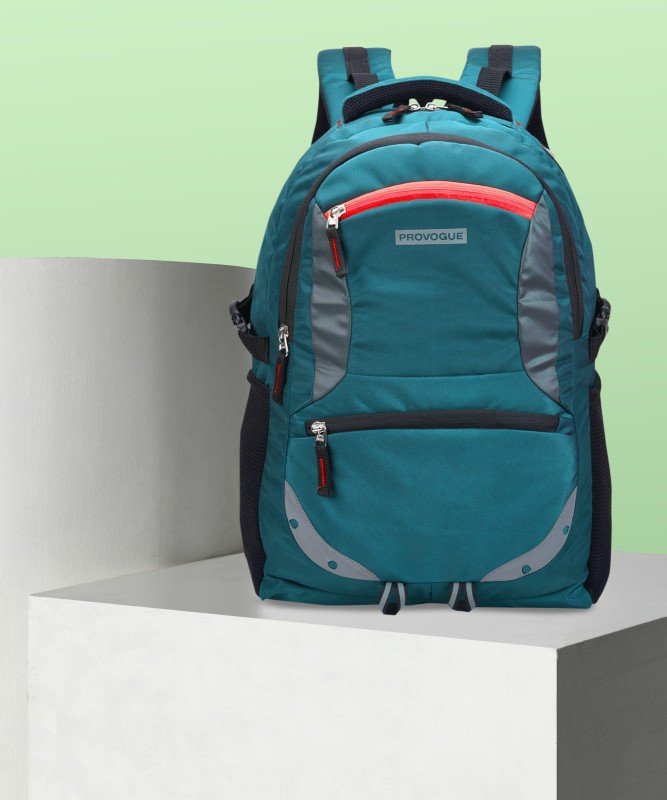 Provogue Spacy Unisex Backpack With Rain Cover And Reflective Strip 35 L Laptop Backpack(Blue)