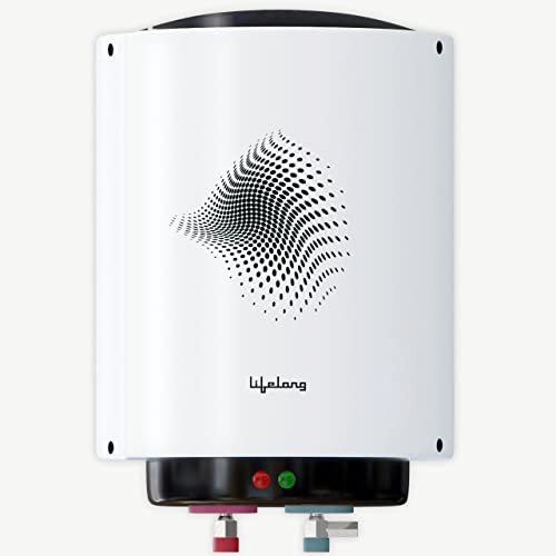 Lifelong Llswh10 Aqua 10L Storage Metal Body Vertical Water Heater (Geyser) |3 Star Bee Rating| 2000W| (White)