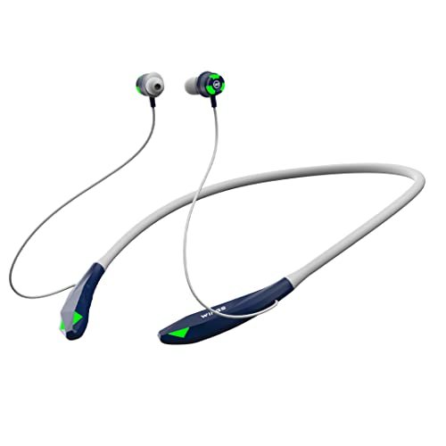Wings Phantom 210 Gaming Neckband With Led Lights, 40 Hrs Playtime, Bluetooth 5.3 And Gaming Mode With 50Ms Ultra Low Latency In-Ear Headphones.(Blue)