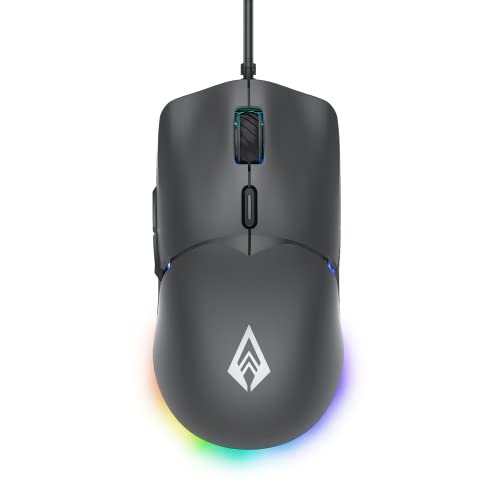 Archer Tech Lab Recurve 100 Ultra Light 69G Wired Gaming Mouse With 3600 Dpi And 6 Buttons, 7 Color Rgb , Gaming Grade Sensor With Ergonomic Design, Huyu Switches, Compatible With Pc/Mac – Black