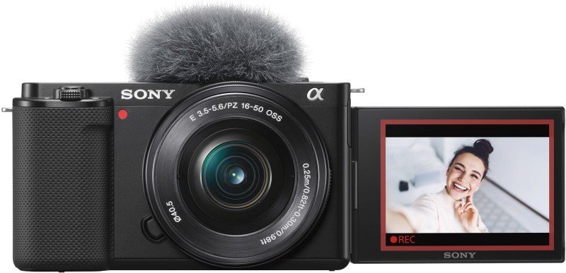 Sony Zv-E10L Mirrorless Camera Body With 1650 Mm Power Zoom Lens Vlog Camera(Black)