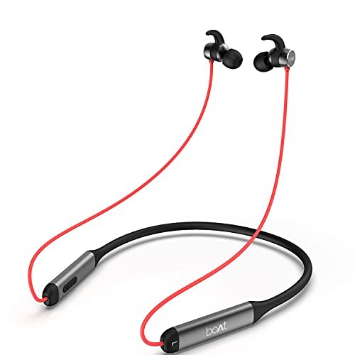 Boat Rockerz 330 In-Ear Bluetooth Neckband With Upto 30 Hours Playtime, Asap Charge, Signature Sound, Dual Pairing & Ipx5 With Mic (Raging Red)
