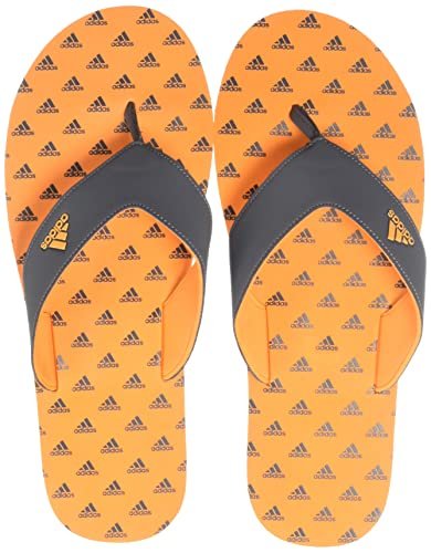 Adidas Mens Adihaute M Grey Six(Abzu)/Orange Rush(Aecx) Slides – 7 Uk (Ga1010)