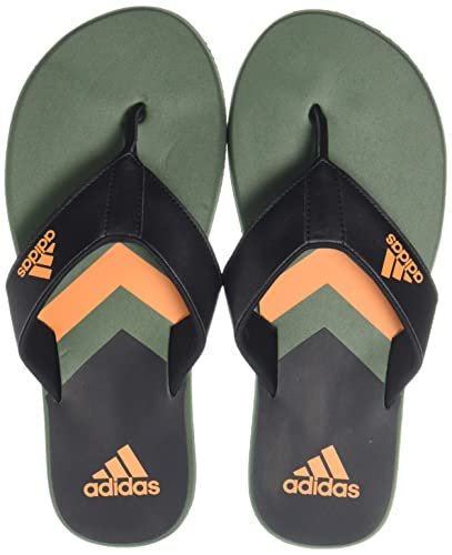 Adidas Mens Eezay 2019 M Black(A0Qm)/Trace Green(A9Nk)/Orange Rush(Aecx) Slides – 7 Uk (Ga1030)