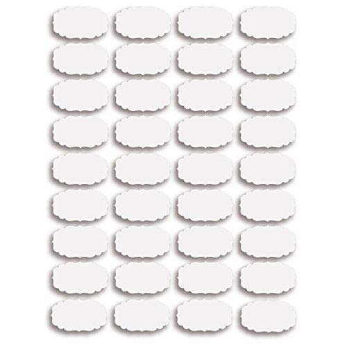 American-Elm Decals Craft Waterproof Vinyl Paper Space Stickers For Kitchen Mason Jar (7 Cm X 4 Cm, White) -108 Piece