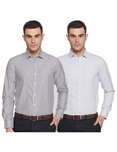 Ex Men’S Solid Regular Fit Formal Shirt (Pack Of 2) (400017900148 And Print May Vary 39)