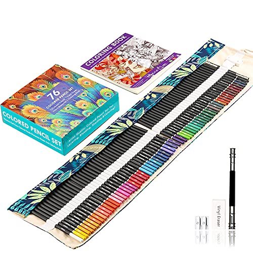 Sabahz Trading Art Ranger Kalour 76 Pcs Oil Color Pencils With Ethenic Pencil Wrap