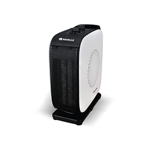 Havells Solace 1500 Watt With Ptc Ceramic Heating Element & 2 Heat Setting Room Heater (White & Black)