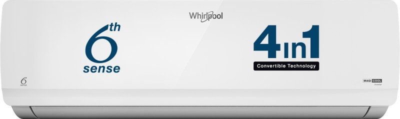 Whirlpool Convertible 4-In-1 Cooling 2023 Model 1.5 Ton 3 Star Split Inverter 6Th Sense Technology Ac  – White(Magicool 15T 3S Inv S3K1Pp0 (Sai17P33Mcp0), Copper Condenser)