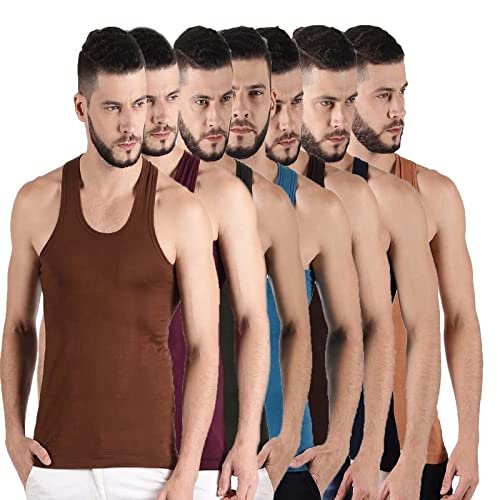 Dollar Pack Of 7 Lehar Mens Assorted Vest (X-Small)