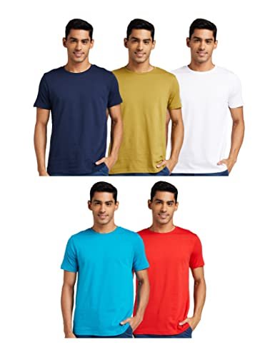 Amazon Brand – Symbol Men’S Solid Regular T-Shirt (Ss20Symtee42-H_Multi-Clr8 Xl)