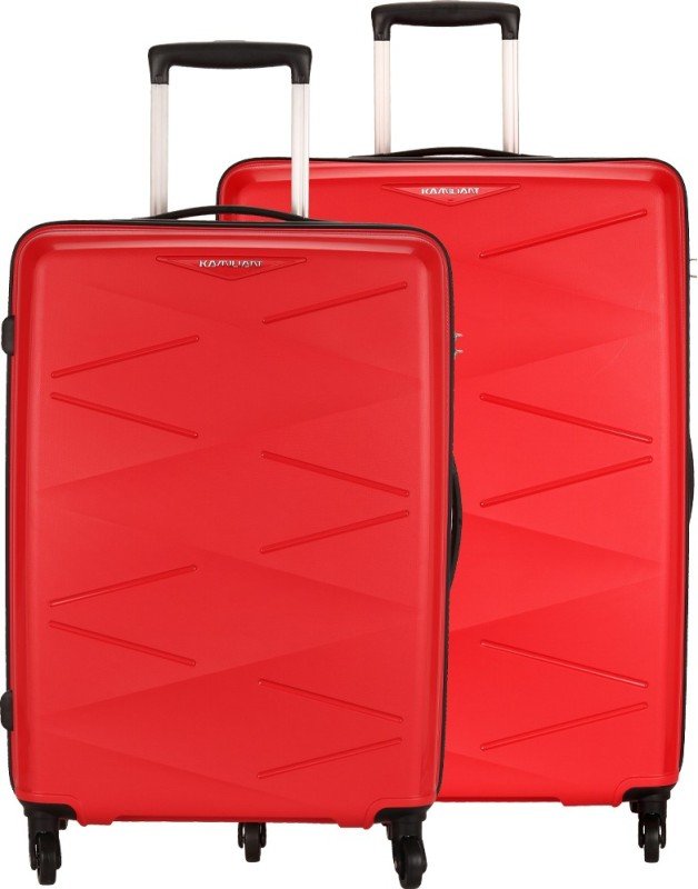 Kamiliant By American Tourister Triprism Spinner 2Pc Set Red Cabin & Check-In Set – 27 Inch