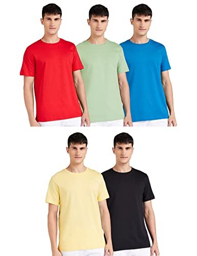 Amazon Brand – Symbol Men’S Solid Regular T-Shirt (Ss20Symtee42-F_Multi-Clr6 Xl)