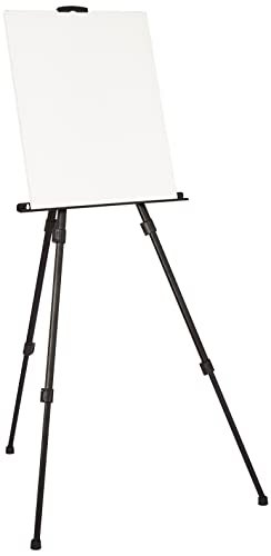 Amazon Brand – Solimo Artist Painting Sketching Easel With Carry Case And 4 Size Stetched Canvases Board Stretched Canvases – 20Cmx30Cm, 30Cmx40Cm, 40Cmx50Cm, 50Cmx60Cm