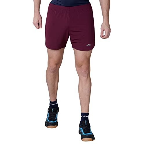 Nivia Sporty-6 Shorts For Unisex | Shorts For Gym | Sports Shorts | Running Shorts (Maroon,M)