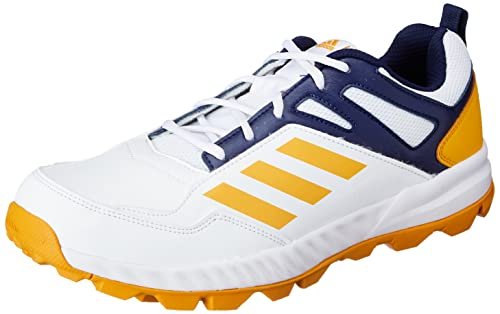 Adidas Men Synthetic & Textile Cririse V2 Cricket Shoes Ftwwht/Actgol/Ngtsky Uk-7