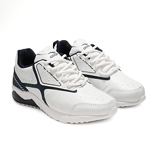 Asian Boy’S Vayu-14 Sports Running,Walking Shoes With Lightweight Eva Sole With Memory Form Casual Sneaker Shoes For Boy’S White