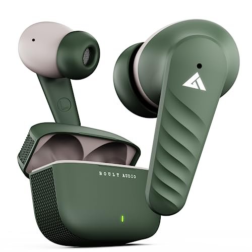 Boult Audio Newly Launched X10 Pro Tws Earbuds With 45H Playtime, Quad Clear Calling Enc Mic, 50Ms Xtreme Low Latency Gaming Mode, 10Mm Rich Bass Drivers, Type-C Fast Charging, Bt 5.3 Ear Buds (Green)