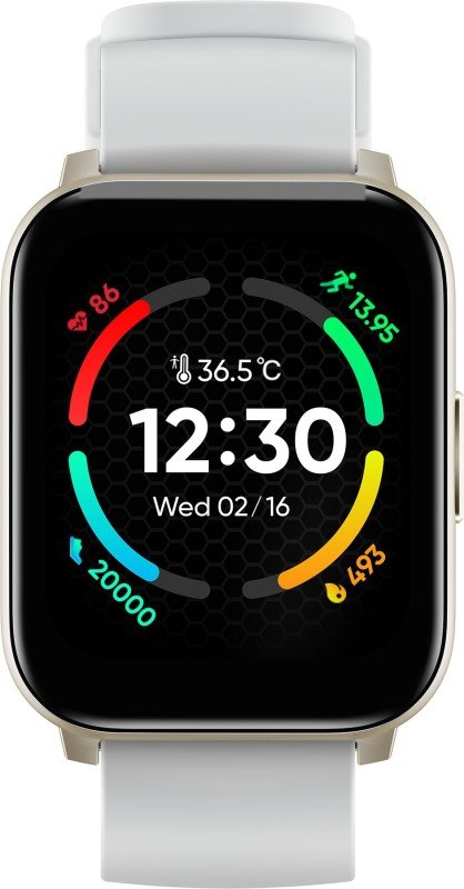 Realme Techlife Watch S100 1.69″ Hd Display With Temperature Sensor & Lightweight Smartwatch(Carbon Grey Strap, Free Size)
