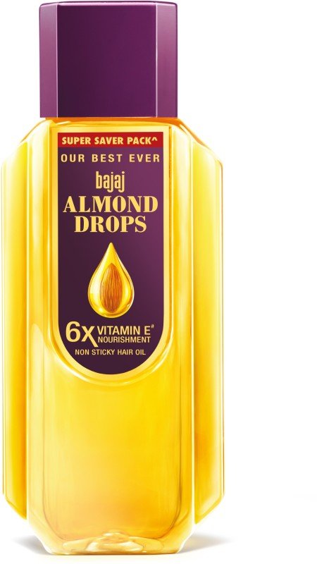 Bajaj Almond Drops Hair Oil|6X Vitamin E Nourishment|Non-Sticky Hair Oil 750Ml Hair Oil(750 Ml)