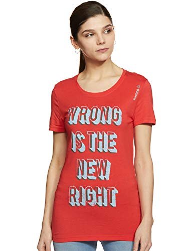 Reebok Women’S Graphic Print T-Shirt (Ae8310_Laser Red_Xs)