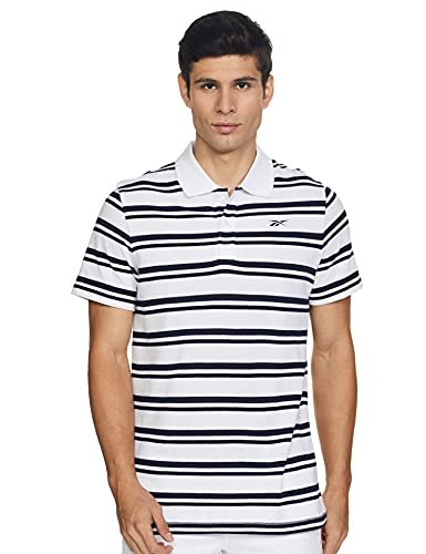 Reebok Men’S Solid Regular Polo Shirt (Gj8016_Xs_White