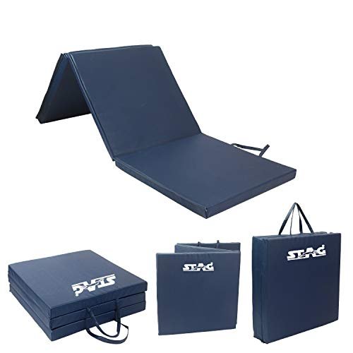Stag Multi-Purpose Foldable Fitness Mat 180 Cm X 60 Cm X 30 Mm | Use As Tumbling Mat, Gymnastics Mat, Crash Pad | Thick Foam | For Both Men And Women