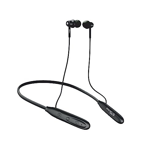 Kratos Echo Plus Bluetooth V5.3 Quick Pairing Neckband Earphones With 13 Mm Driver,Stereo Sound, 30 Hours Playtime, Sports Earphone,Type C Fast Charging, Made In India Neckband With Noise Isolation