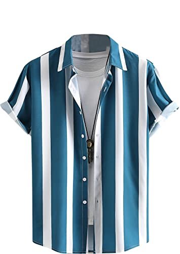 Lymio Casual Shirt For Men|| Shirt For Men|| Men Stylish Shirt || Men Printed Shirt (Patta) (Xl, Blue)