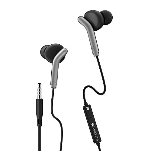 Zebronics Zeb-Bro In Ear Wired Earphones With Mic, 3.5Mm Audio Jack, 10Mm Drivers, Phone/Tablet Compatible(Red)