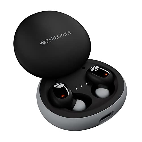 Zebronics Zeb-Sound Bomb N1 True Wireless In Ear Earbuds With Mic Enc, Gaming Mode (Up To 50Ms), Up To 18H Playback, Bt V5.2, Fidget Case, Voice Assistant, Splash Proof, Type C (Midnight Black)