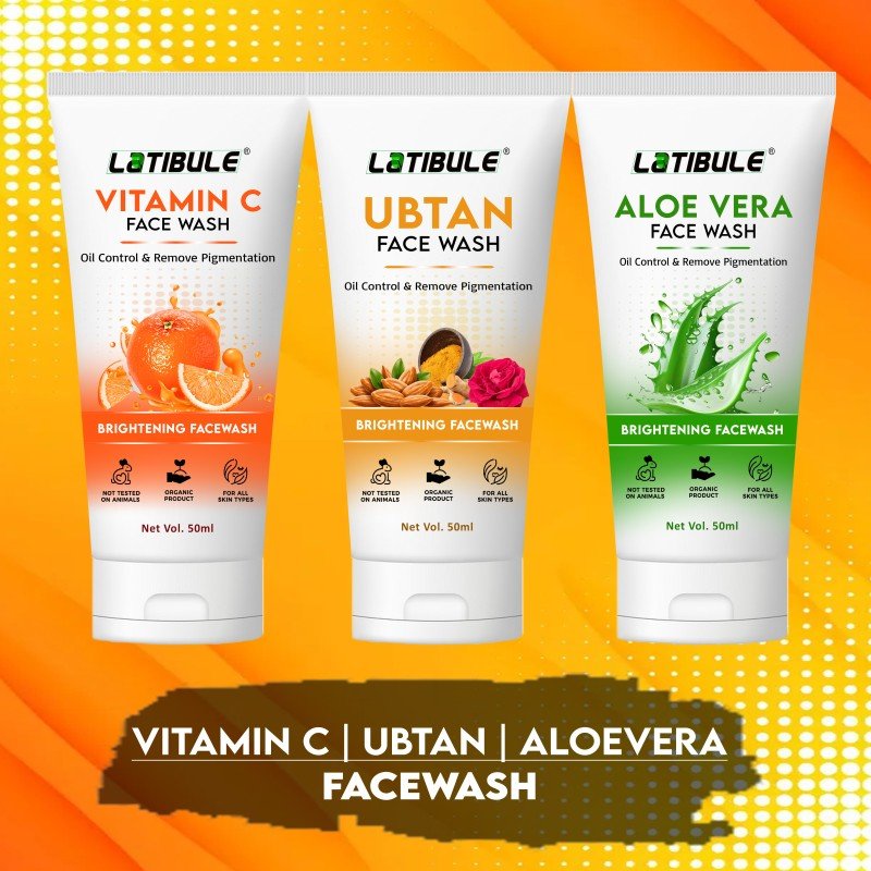 Latibule Vitamin C ,Ubtan & Aloe Vera,Skin Refreshing Facewash &All Skin Types Men & Women All Skin Types Face Wash(150 Ml)