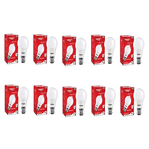 Eveready 9W B22D Led Cool White Bulb, Pack Of 10 (8901691018034)