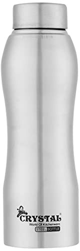 Crystal Stainless Steel Water Bottle, 800 Ml, Multicolour