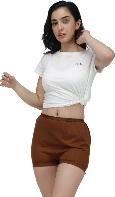 Amul Comfy Solid Women Copper Casual Shorts