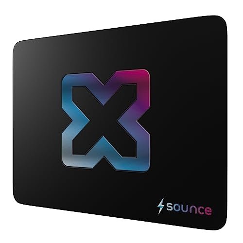 Sounce Ergonomic Mouse Pad, Non-Slip, Anti-Skid, Waterproof, Splash-Proof Precision Tracking, Durable, Suitable For Gaming, Computer, Laptop, Home & Office (9.8 X 8.2 Inch Black).