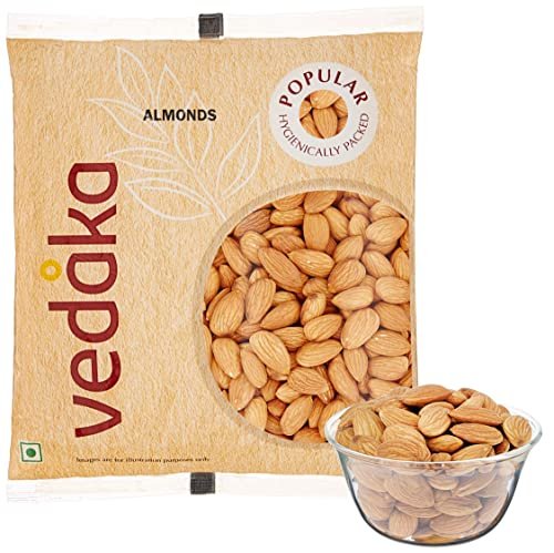 Amazon Brand – Vedaka Popular Whole California Almonds (Grade – Independence) 500G