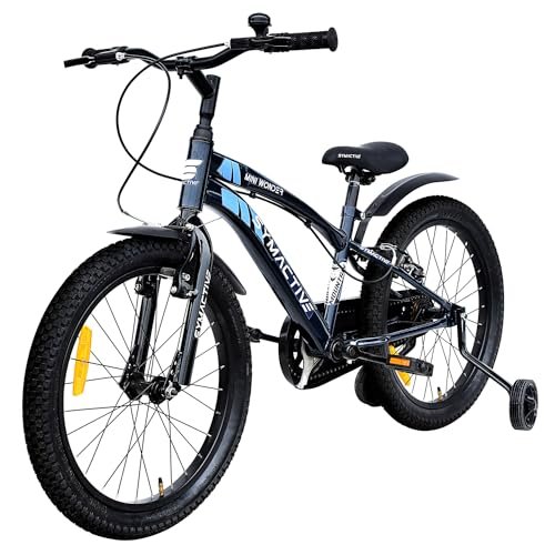 Amazon Brand – Symactive Mini Wonder, 20T Single Speed Kids Cycle/Bicycle/Bike, V-Brakes, Frame Size: 11.5 Inch, Age: 5-12 Yr, Steel Rim (Dark Blue, Unisex)