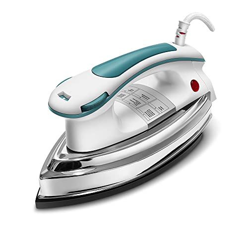 Wipro Plastic Vesta 1200 Watt Gd203 Heavyweight Automatic Dry Iron| Quick Heat Up| Anti Bacterial German Weilburger Double Coated Black Soleplate |2 Years Warranty